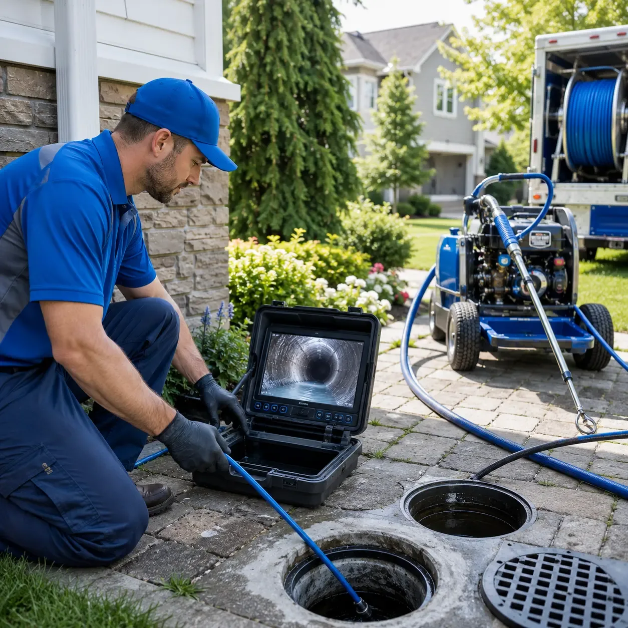 Outdoor drain cleaning professionals serving Alhambra, IL